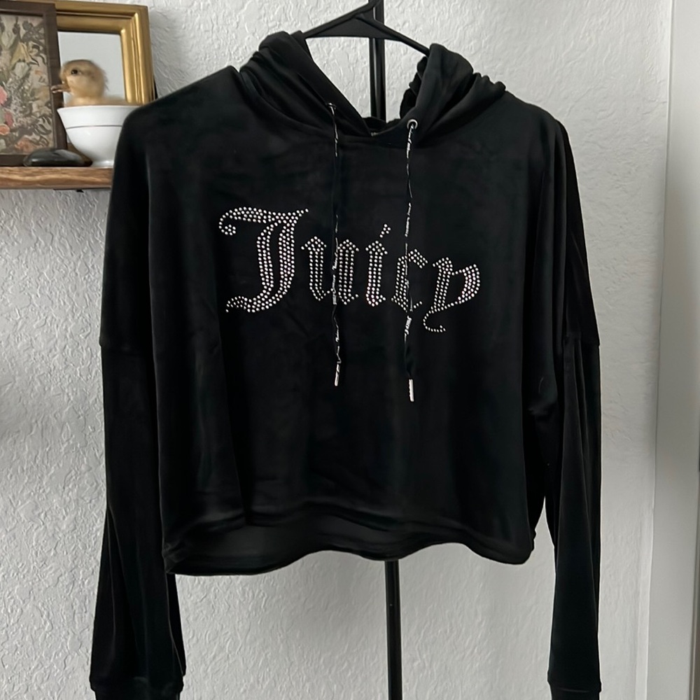 Cropped Juicy Couture Velour hoodie